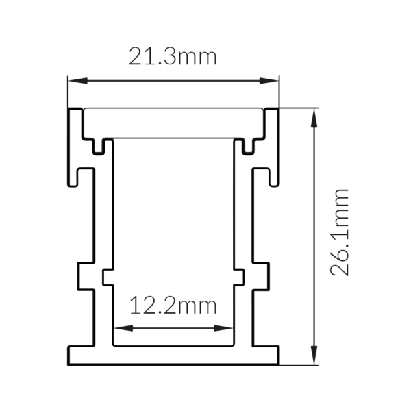 M Alu Profile With Pc Opal Diff Must Glue Diff D Vibe Lighting