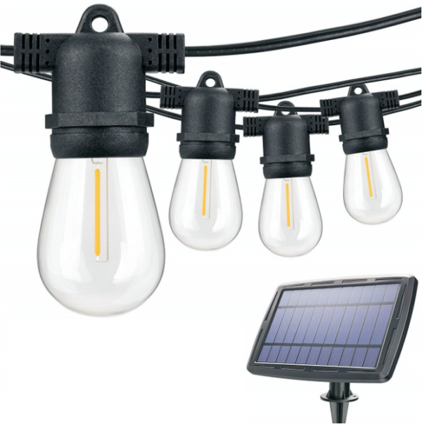 solar panel festoon lights