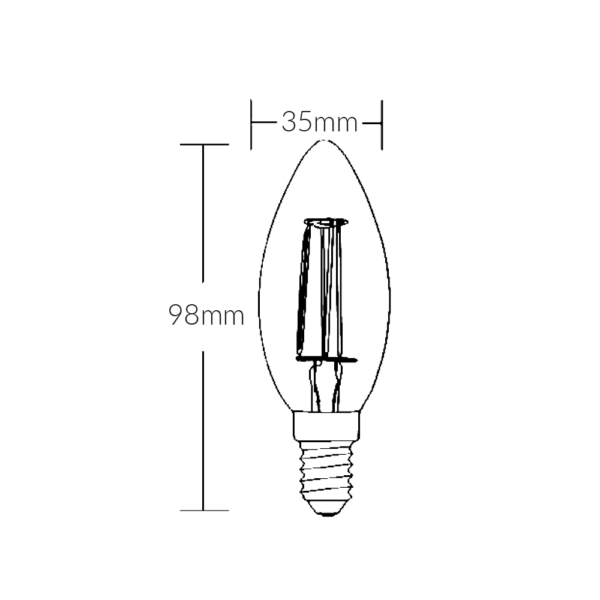 4w led ses dimmable 2024 candle screw in